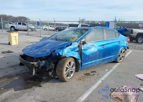 2017 Hyundai Elantra Limited z USA, uszkodzony, nr VIN 5NPD84LF1HH079419